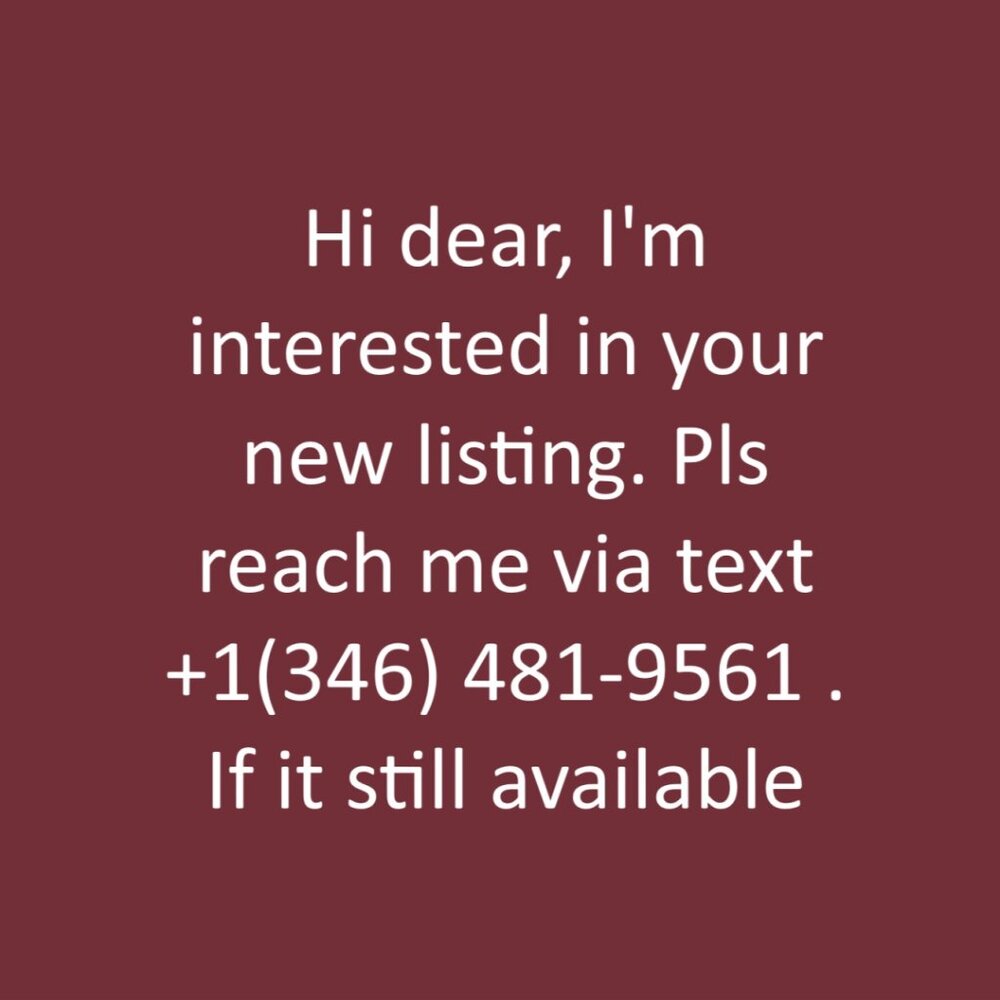 🙏TEXT ME IF STILL AVAILABLE+1(346)481-9561